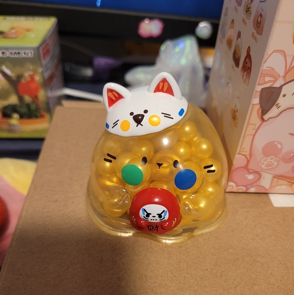 Bubble Eggs Lucky Cat figure Hey! Dolls x Gray Rabbit - Picture 1 of 3